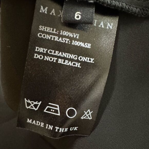 Maximilian Davis Nightfall Draped Asymmetric Dress Black Runway 22 Satin Size XS - Picture 14 of 16